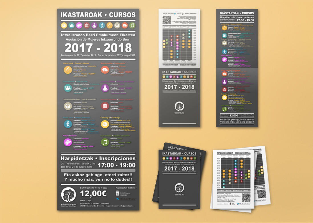 Cartel y díptico para los cursos 2017-2018